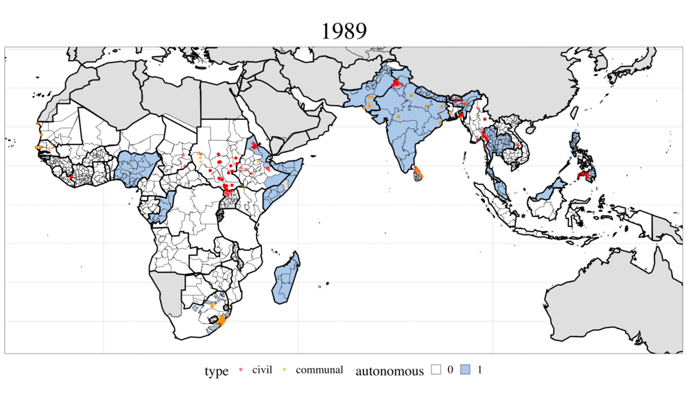 Territorial autonomy and the trade-off between civil and communal violence
